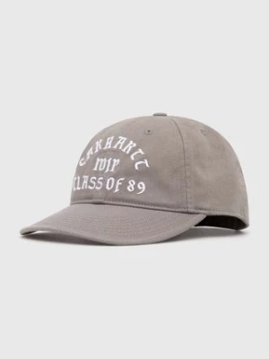 Carhartt WIP czapka z daszkiem bawełniana Class of 89 Cap kolor szary z aplikacją I033215.23RXX