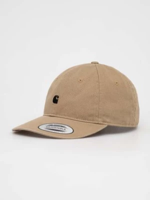 Carhartt WIP czapka z daszkiem bawełniana Madison Logo Cap kolor beżowy gładka I023750.0DKXX