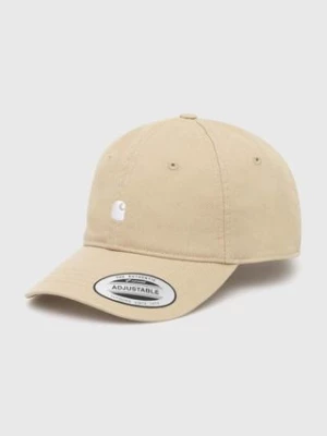 Carhartt WIP czapka z daszkiem bawełniana Madison Logo Cap kolor beżowy gładka I023750.25EXX