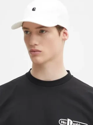 Carhartt WIP czapka z daszkiem bawełniana Madison Logo Cap kolor biały z aplikacją I023750.00AXX