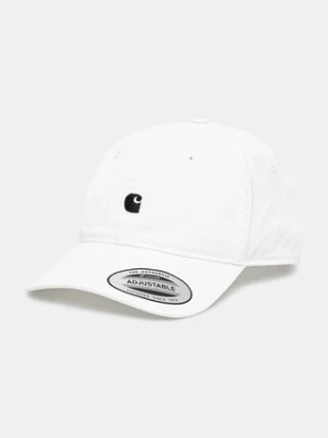 Carhartt WIP czapka z daszkiem bawełniana Madison Logo Cap kolor biały z aplikacją I023750.00AXX