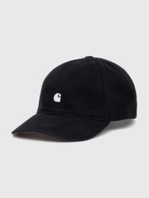 Carhartt WIP czapka z daszkiem bawełniana Madison Logo Cap kolor czarny z aplikacją I023750-WALL
