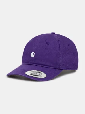 Carhartt WIP czapka z daszkiem bawełniana Madison Logo Cap kolor fioletowy z aplikacją I023750.2RPXX