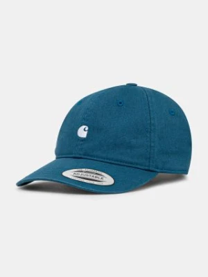 Carhartt WIP czapka z daszkiem bawełniana Madison Logo Cap kolor turkusowy z aplikacją I023750.2OUXX