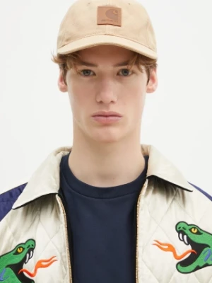 Carhartt WIP czapka z daszkiem Canvas Cap kolor beżowy gładka I034347.0IDXX