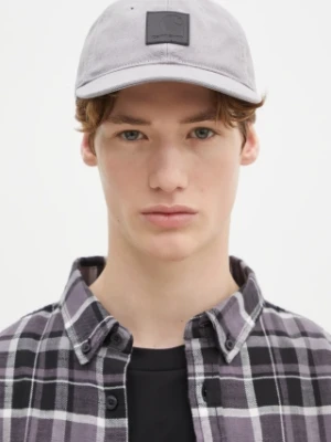 Carhartt WIP czapka z daszkiem Canvas Cap kolor szary gładka I034347.2OZXX