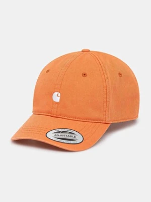 Carhartt WIP czapka z daszkiem Madison Logo kolor pomarańczowy I023750.32UXX