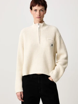 Carhartt WIP Detroit Half Zip Sweater sweter z dodatkiem wełny damski