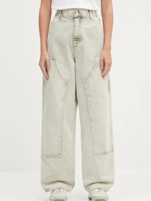 Carhartt WIP jeansy W' Brandon Double Knee damskie high waist I035828.2ZX5F