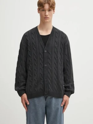 Carhartt WIP kardigan bawełniany Carter męski kolor czarny I035178.89GD