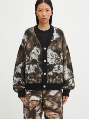 Carhartt WIP kardigan z dodatkiem wełny W' Merlin Cardigan damski kolor multicolor I035417.38XXX