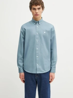 Carhartt WIP koszula bawełniana L/S Madison Shirt męska kolor niebieski regular z kołnierzykiem button-down I023339.39HXX
