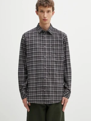 Carhartt WIP koszula bawełniana L/S Widmark męska kolor szary relaxed z kołnierzykiem klasycznym I035326.35QXX