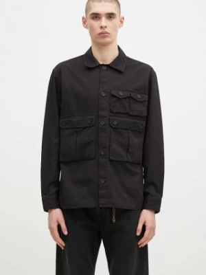 Carhartt WIP koszula bawełniana Longsleeve Tracker Shirt męska kolor czarny regular z kołnierzykiem klasycznym I033782.89XX