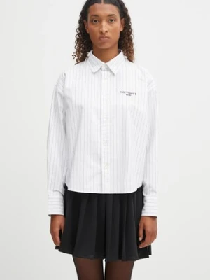 Carhartt WIP koszula bawełniana W' L/S Cassel Shirt damska kolor czarny relaxed z kołnierzykiem klasycznym I035299.35GXX