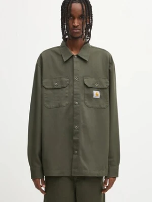 Carhartt WIP koszula L/S Craft męska kolor zielony relaxed I033814.63XX