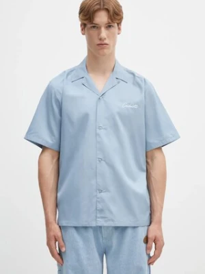 Carhartt WIP koszula S/S Delray Shirt męska kolor niebieski relaxed I031465.0ROXX