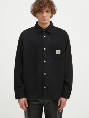 Carhartt WIP koszula wełniana Torin Shirt Jac kolor czarny relaxed z kołnierzykiem klasycznym I033779.89XX