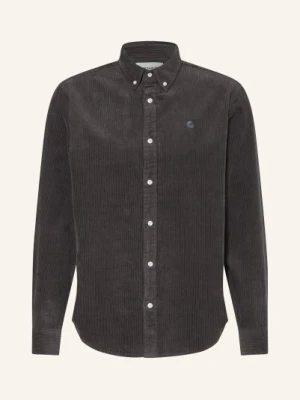 Carhartt Wip Koszula Z Tkaniny Sztruksowej Madison Comfort Fit grau