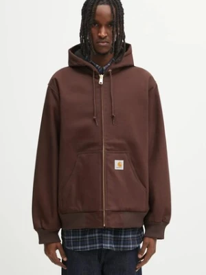 Carhartt WIP kurtka Active Jacket kolor brązowy przejściowa I023083.4701