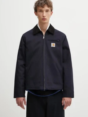 Carhartt WIP kurtka bawełniana Detroit Jacket kolor granatowy przejściowa I015264.0DI01