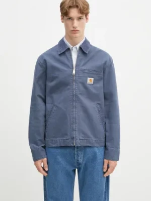 Carhartt WIP kurtka bawełniana Detroit Jacket kolor niebieski przejściowa I034819.2RE4O