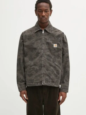 Carhartt WIP kurtka bawełniana Duck Detroit Jacket kolor zielony przejściowa I034281.3ELGD