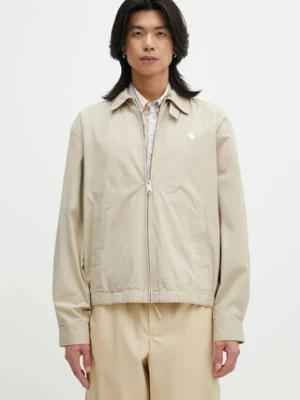 Carhartt WIP kurtka bawełniana Duke Jacket kolor beżowy przejściowa I034516.0QSXX