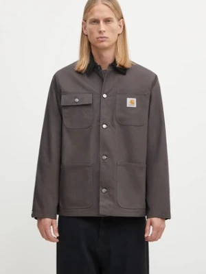 Carhartt WIP kurtka bawełniana Michigan Coat kolor szary przejściowa I015261.3CL01