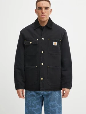 Carhartt WIP kurtka bawełniana OG Chore Coat kolor czarny przejściowa I035613.00E4O