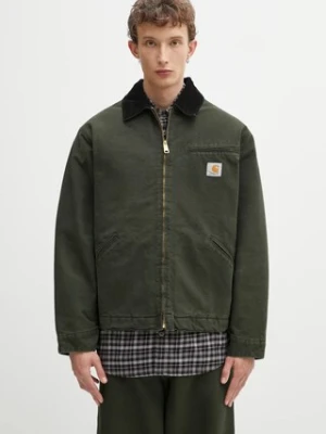 Carhartt WIP kurtka bawełniana OG Detroit Jacket kolor zielony przejściowa oversize I035614.3CM4O