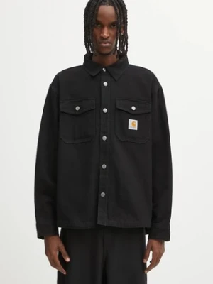 Carhartt WIP kurtka bawełniana Selby Shirt Jac kolor czarny przejściowa I035305.89XX
