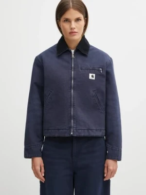 Carhartt WIP kurtka bawełniana W' OG Detroit Jacket kolor granatowy przejściowa I035672.0DI4O