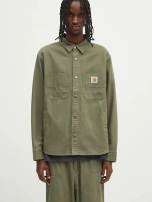 Carhartt WIP kurtka Crawford Shirt Jac kolor zielony przejściowa I034524.667XX