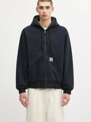 Carhartt WIP kurtka jeansowa OG Active Jacket kolor granatowy przejściowa I032232.01LF