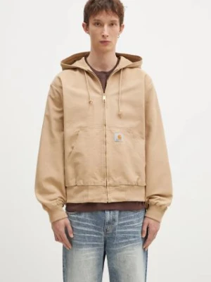 Carhartt WIP kurtka jeansowa OG Active Jacket męska kolor brązowy przejściowa oversize I034311.700