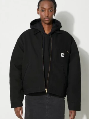Carhartt WIP kurtka jeansowa OG Detroit Jacket damska kolor czarny przejściowa oversize I032236.00E02