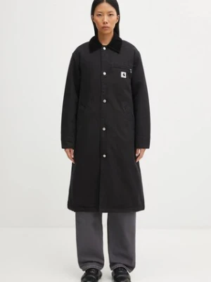 Carhartt WIP kurtka jeansowa W' Webster Coat kolor czarny przejściowa I035676.0