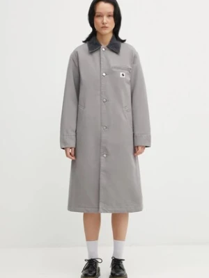 Carhartt WIP kurtka jeansowa W' Webster Coat kolor szary przejściowa I035676.3D306