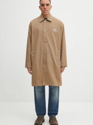 Carhartt WIP kurtka jeansowa Webster Coat kolor beżowy przejściowa I035618.3AF02