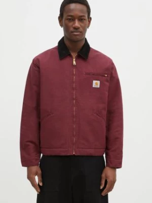 Carhartt WIP kurtka koszulowa bawełniana OG Detroit Jacket kolor bordowy przejściowa oversize I027358.2CP3K