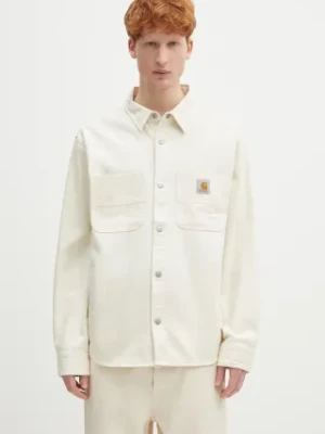 Carhartt WIP kurtka koszulowa Crawford Shirt Jac kolor beżowy przejściowa I034524.05XX
