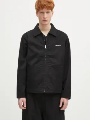 Carhartt WIP kurtka Module Script Jacket kolor czarny przejściowa I032977.0D202