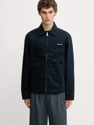 Carhartt WIP kurtka Module Script Jacket kolor granatowy przejściowa I035621.38L01