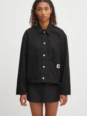 Carhartt WIP kurtka W' Simple Shirt Jac kolor czarny przejściowa I033776.8901