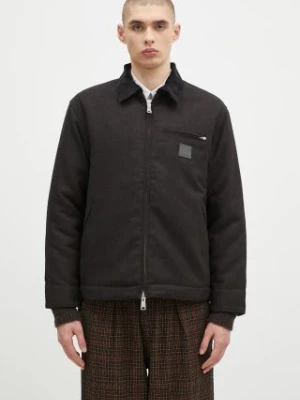 Carhartt WIP kurtka z domieszką wełny Truman Coat kolor brązowy przejściowa I033853.2F0XX