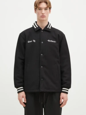 Carhartt WIP kurtka z domieszką wełny Wool Coach Jacket kolor czarny przejściowa I034386.K02XX