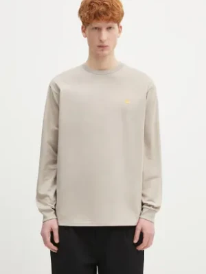 Carhartt WIP longsleeve bawełniany L/S Chase T-Shirt kolor beżowy gładki I026392.2Q6XX