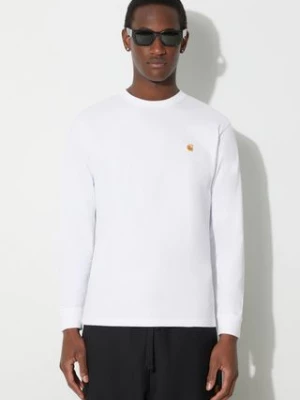 Carhartt WIP longsleeve bawełniany Longsleeve Chase T-Shirt kolor biały gładki I026392.00RXX