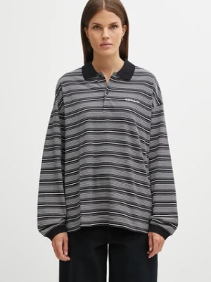 Carhartt WIP longsleeve bawełniany W' L/S Largo Polo T-Shirt kolor szary I035530.37FXX